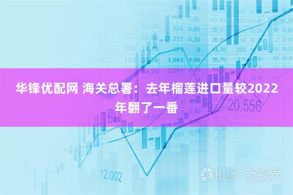 华锋优配网 海关总署：去年榴莲进口量较2022年翻了一番